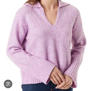 Gloria Vanderbilt Light Purple V-Neck Sweater